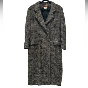 VTG 70’s 80’s Peabody House Womens Wool Blend Tweed Button Midi Overcoat Sz 9/10